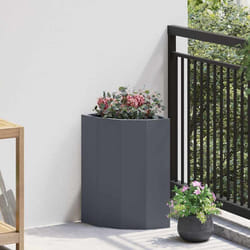Jardinière D'Angle Anthracite 30 X 30 X 50 Cm Acier Vidaxl