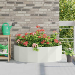 Jardinière Blanc 120 X 60 X 35 Cm Acier Vidaxl