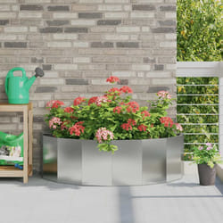 Jardinière Argent 120 X 60 X 35 Cm Acier Galvanisé Vidaxl