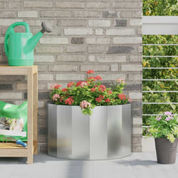 Jardinière Argent 60 X 30 X 35 Cm Acier Galvanisé Vidaxl