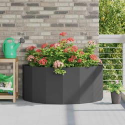 Jardinière Noir 120 X 60 X 50 Cm Acier Vidaxl