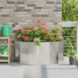 Jardinière Argent 120 X 60 X 50 Cm Acier Inoxydable Vidaxl