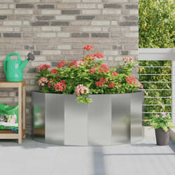 Jardinière Argent 120 X 60 X 50 Cm Acier Galvanisé Vidaxl