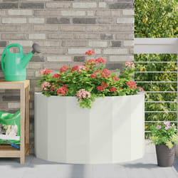 Jardinière Blanc 90 X 45 X 50 Cm Acier Vidaxl