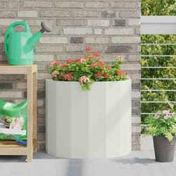Jardinière Blanc 60 X 30 X 50 Cm Acier Vidaxl