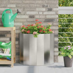 Jardinière Argent 60 X 30 X 50 Cm Acier Inoxydable Vidaxl