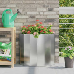 Jardinière Argent 60 X 30 X 50 Cm Acier Galvanisé Vidaxl