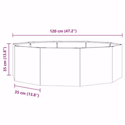 Jardinière Anthracite 120 X 120 X 35 Cm Acier Vidaxl - Vue supplémentaire 2