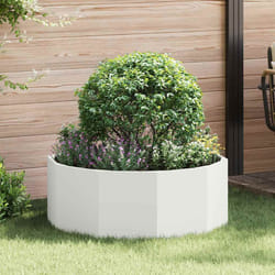 Jardinière Blanc 90 X 90 X 35 Cm Acier Vidaxl