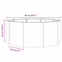 Jardinière Blanc 90 X 90 X 35 Cm Acier Vidaxl - Vue supplémentaire 2