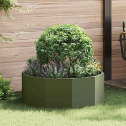 Jardinière Vert Olive 90 X 90 X 35 Cm Acier Vidaxl