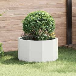Jardinière Blanc 60 X 60 X 35 Cm Acier Vidaxl