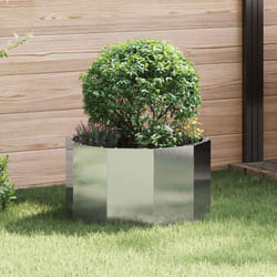 Jardinière Argent 60 X 60 X 35 Cm Acier Inoxydable Vidaxl