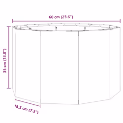 Jardinière Argent 60 X 60 X 35 Cm Acier Galvanisé Vidaxl - Vue supplémentaire 2