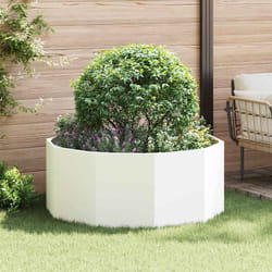Jardinière Blanc 120 X 120 X 50 Cm Acier Vidaxl