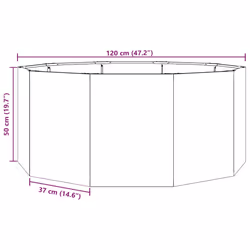 Jardinière Argent 120 X 120 X 50 Cm Acier Galvanisé Vidaxl - Vue supplémentaire 2