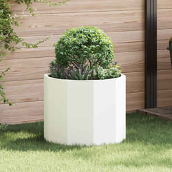 Jardinière Blanc 60 X 60 X 50 Cm Acier Vidaxl