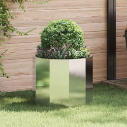 Jardinière Argent 60 X 60 X 50 Cm Acier Inoxydable Vidaxl