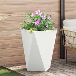 Jardinière Blanc 50 X 50 X 75 Cm Acier Vidaxl