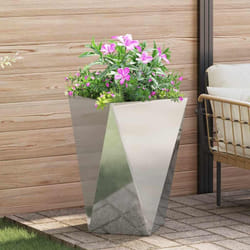 Jardinière Argent 50 X 50 X 75 Cm Acier Galvanisé Vidaxl