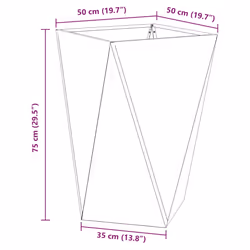 Jardinière Argent 50 X 50 X 75 Cm Acier Galvanisé Vidaxl - Vue supplémentaire 2