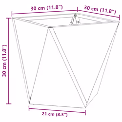 Jardinière Argent 30 X 30 X 30 Cm Acier Inoxydable Vidaxl - Vue supplémentaire 2