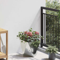 Jardinière Argent 30 X 30 X 30 Cm Acier Galvanisé Vidaxl