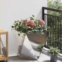 Jardinière Argent 50 X 50 X 50 Cm Acier Inoxydable Vidaxl