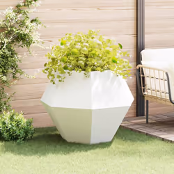 Vidaxl Jardinière Blanc 100 X 100 X 80 Cm Acier - Vue supplémentaire 2