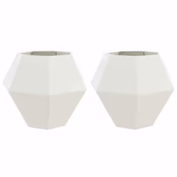 Vidaxl Jardinière 2 Pcs Blanc 100 X 100 X 80 Cm Acier - Vue supplémentaire 2