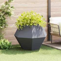 Vidaxl Jardinière Anthracite 100 X 100 X 80 Cm Acier
