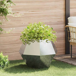 Vidaxl Jardinière Argent 75 X 75 X 60 Cm Acier Inoxydable