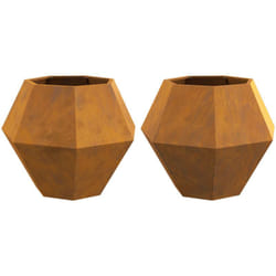 Vidaxl Jardinière 2 Pcs Rouillé 75 X 75 X 60 Cm
