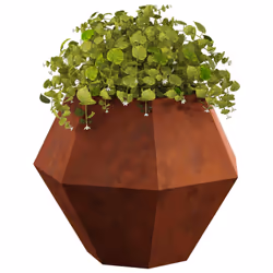 Vidaxl Jardinière 2 Pcs Rouillé 75 X 75 X 60 Cm - Vue supplémentaire 2