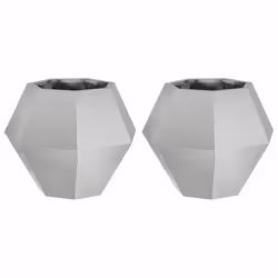 Vidaxl Jardinière 2 Pcs Argent 50 X 50 X 40 Cm Acier Inoxydable - Vue supplémentaire 2
