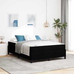 vidaXL Lit à ressorts Noir et Noir 160 x 200 cm 3398873
