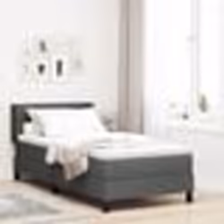 Lit avec ressorts vidaXL et matelas gris foncé 80x200 cm en tissu Tête de lit capitonné vidaXL gris foncé 80 cm en tissu 3341 ...
