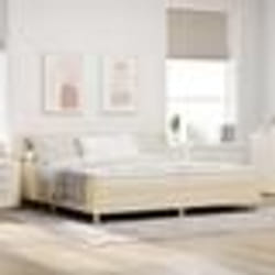 Lit coffre vidaXL avec matelas crème 200x200 cm tissu Tête de lit vidaXL design blocs diamants crème 200 cm tissu 3341382