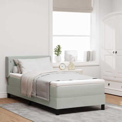 Vidaxl Lit À Ressorts Avec Matelas Noir 100x200 Cm En Velours