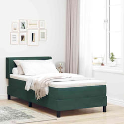 Vidaxl Lit À Ressorts Avec Matelas Noir 100x200 Cm En Velours