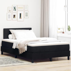 vidaXL Lit Box Spring avec Matelas & LED Noir 120x200 cm Tissu 3342200