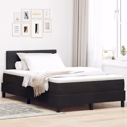 Lit Box Spring vidaXL avec Matelas et LED Noir 120x200 cm Velours 3342646
