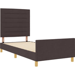 Cadre de lit en marron foncé, 80x200 cm, en tissu vidaXL