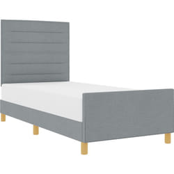 Vidaxl - Cadre de lit Gris clair 90x200 cm Tissu