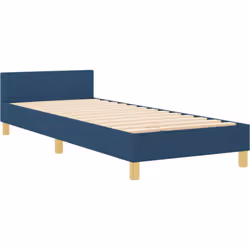 Ce cadre de lit bleu fait 80x200 cm et va apporter de la vie à n'importe quelle chambre avec ses lignes modernes et son charm ...