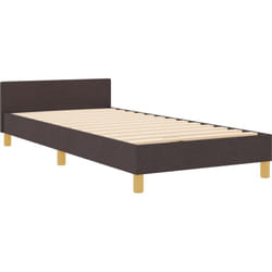 Vidaxl - Cadre de Lit - Marron Foncé, 90x190 cm, Tissu