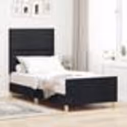 Lit vidaXL Noir 100x200 cm en tissu 3344783