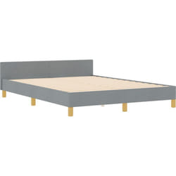 Cadre de lit gris clair 140x190 cm en tissu Vidaxl