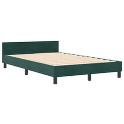 Vidaxl - Cadre De Lit Avec Tête De Lit Vert Foncé 120 X 190 Cm Velours