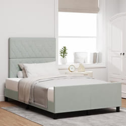 vidaXL Cadre de Lit Gris Clair 120x200 cm Velours 3344867